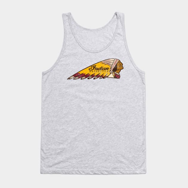 Retro Indian Motorcycle Sign Tank Top by funkymonkeytees